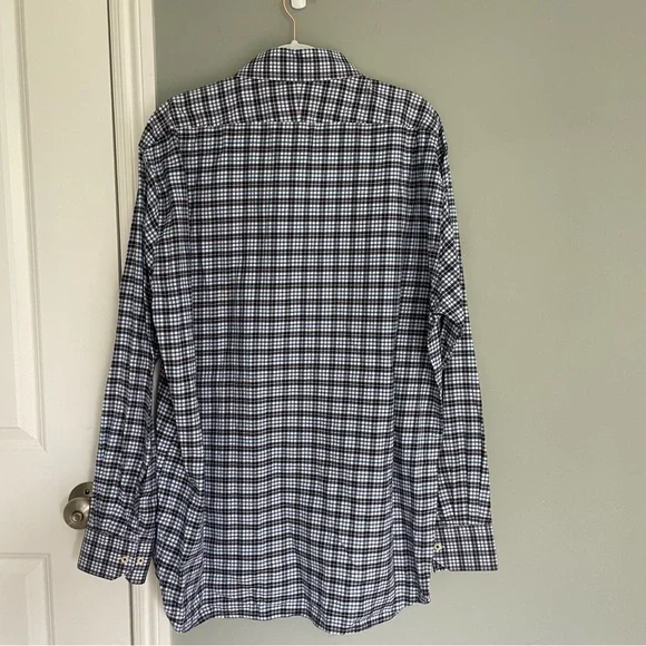 3 for $30 | Peter Millar Grandi & Rubinelli Blue Plaid Button Up Shirt - Picture 6 of 13
